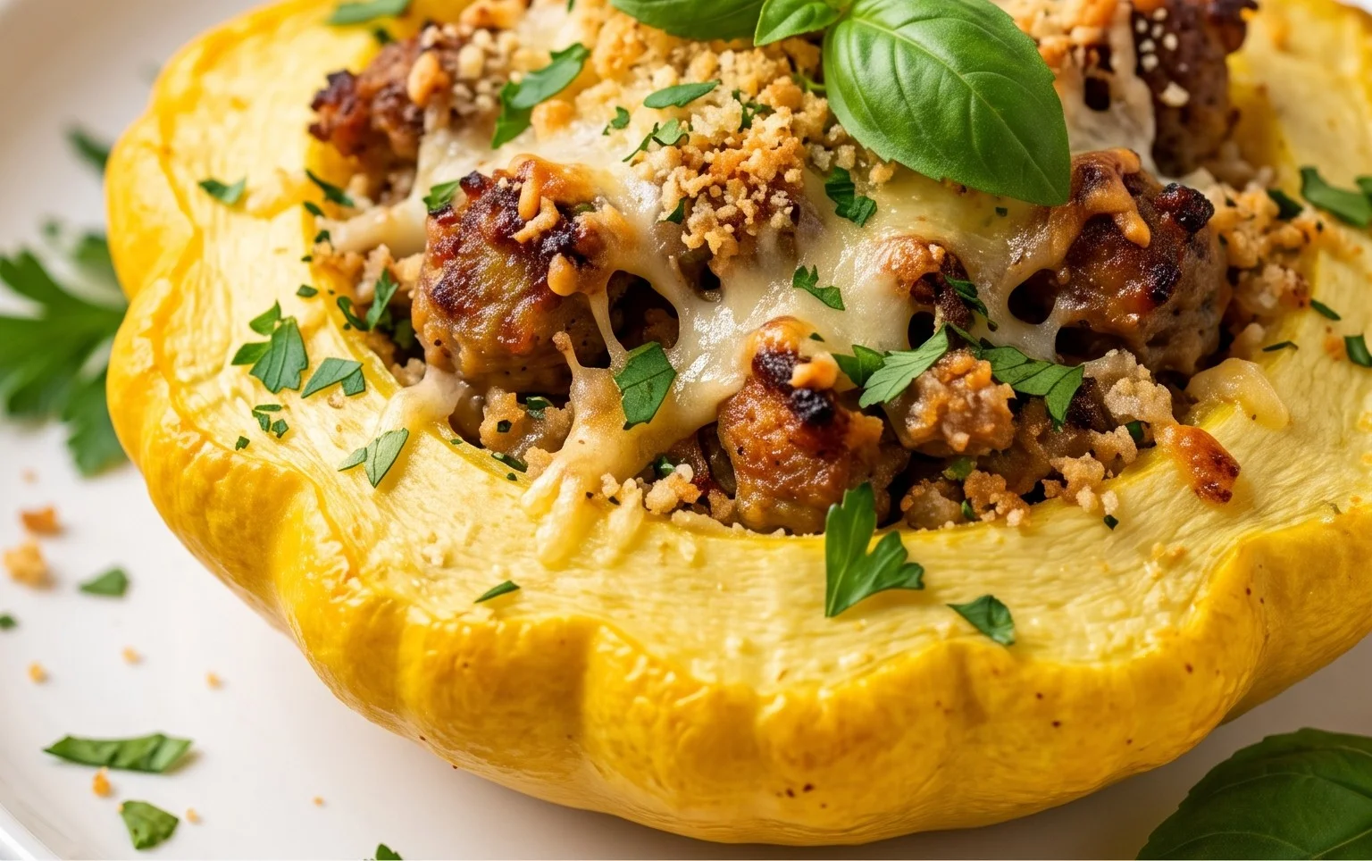 Italian Stuffed Patty Pan Squash